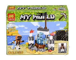 Конструктор из Minecraft (майнкрафт) "На пляже.Парковая зона" My world 70 дет. LELE арт.33142-2