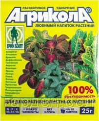 Агрикола для декоративно-листных растений пакет 25 г. - фото 1 - id-p87933671