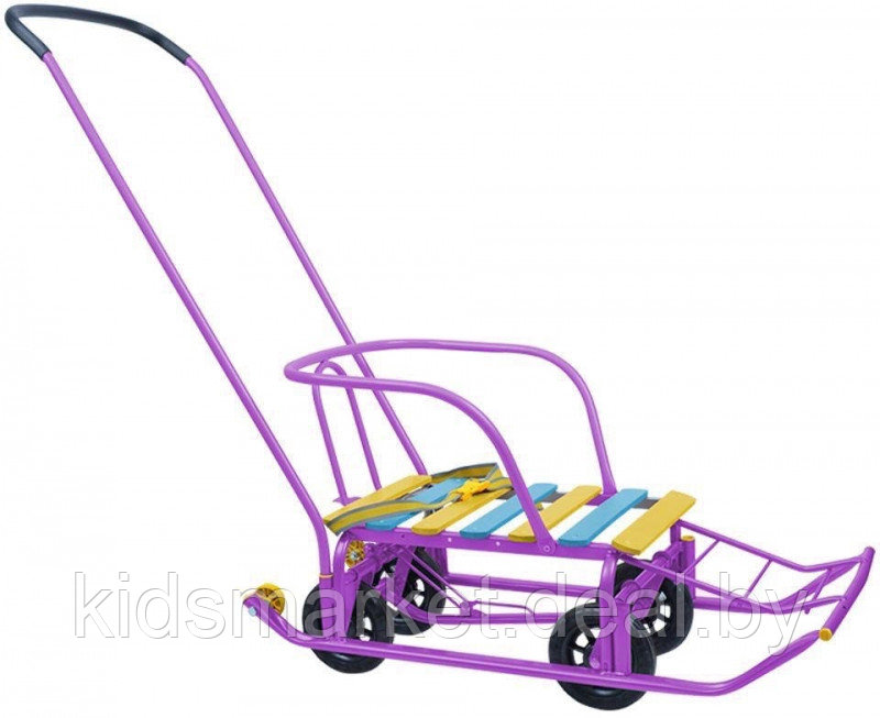 Санки детские НИКА Тимка 5 УНИВЕРСАЛ с большими колесами расцветки в ассортименте - фото 2 - id-p87943836
