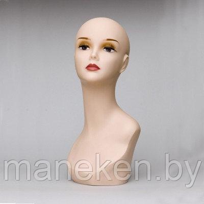 Манекен головы для шапок женский (макияж) - фото 1 - id-p87975678