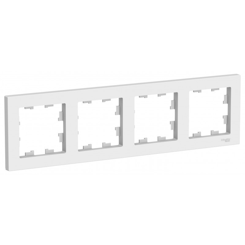 Рамка четырехместная универсальная, цвет Белый (Schneider Electric ATLAS DESIGN) - фото 1 - id-p88018083