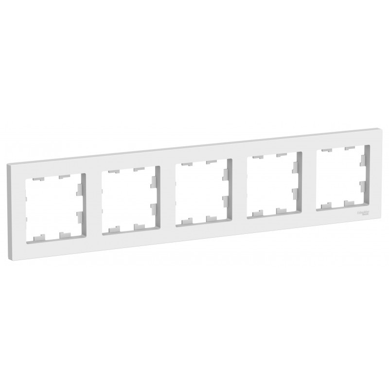 Рамка пятиместная универсальная, цвет Белый (Schneider Electric ATLAS DESIGN) - фото 1 - id-p88018084
