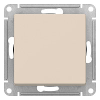 Выключатель одноклавишный, цвет Бежевый (Schneider Electric ATLAS DESIGN)