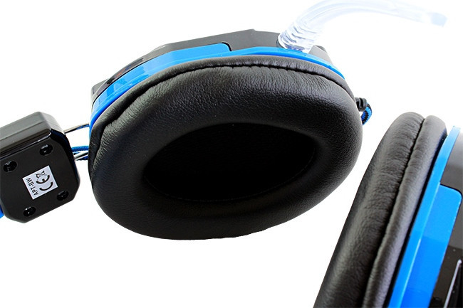 Игровые наушники с микрофоном,с усиленным кабелем SiPL Blue - фото 4 - id-p88024700