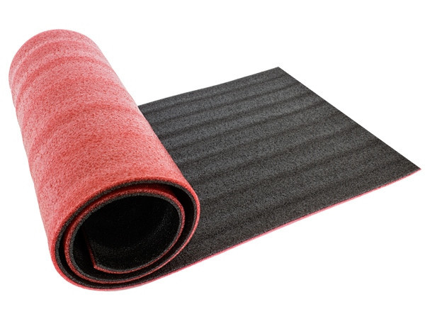 Фитнес-коврик 180х50 см черно-красный