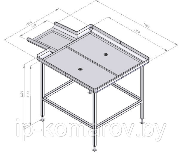 Стол нутровочный со склизом - фото 1 - id-p4316159