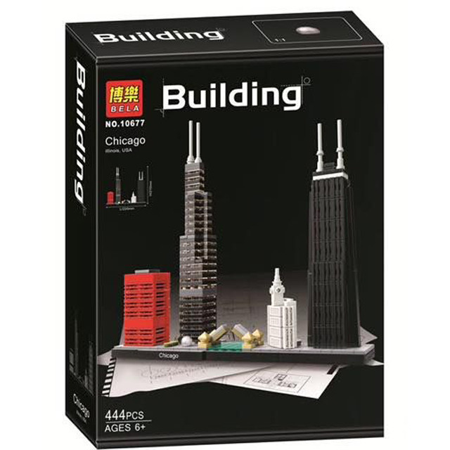 Конструктор Bela 10677 Building Чикаго (аналог Lego Architecture 21033) 444 детали