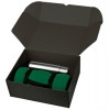 Набор: флисовый плед зеленого цвета и термос 500 мл в подарочной коробке