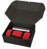 Набор: флисовый плед красного цвета и термос 500 мл в подарочной коробке, фото 1