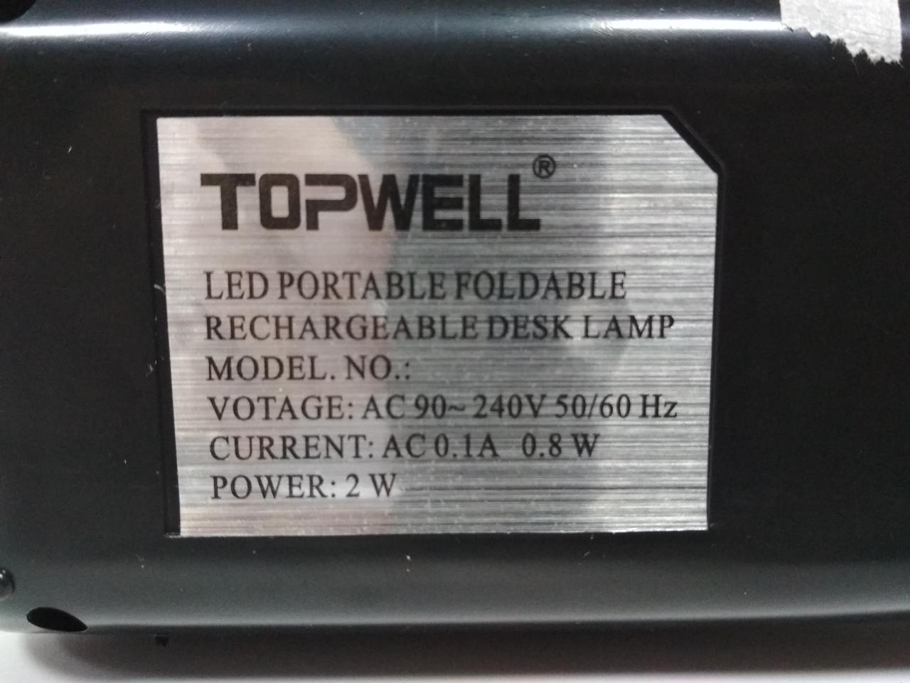 Светодиодная аккумуляторная настольная лампа Topwell 1019 - фото 6 - id-p88080777