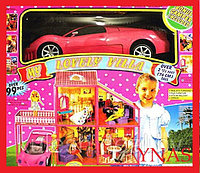 Игровой домик My Lovely Villa для кукол Барби, 4 комнаты и машинка арт. 6981 , кукольный домик