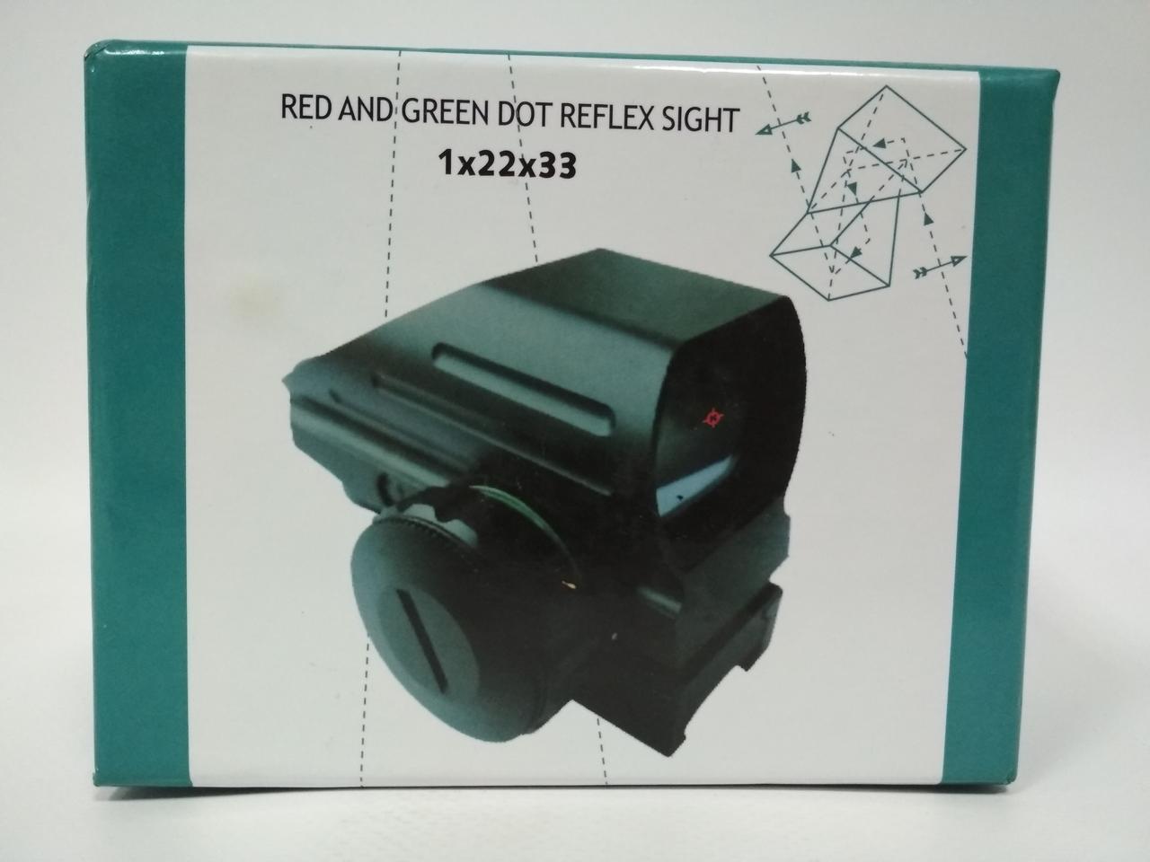 Коллиматорный прицел 1X22X33 RED AND GREEN DOT REFLEX SIGH - фото 4 - id-p88089908