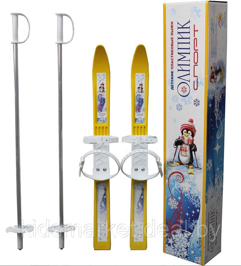 Лыжи детские "Олимпик-спорт" 66 см с палками (от 3-6 лет)