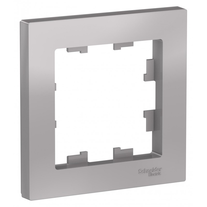 Рамка одноместная, цвет Алюминий (Schneider Electric ATLAS DESIGN) - фото 1 - id-p88092481