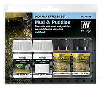 SET DIORAMA EFFECTS - MUD & PUDDLES 4x35ml V-73189 SET DIORAMA EFFECTS - MUD & PUDDLES 4x35ml