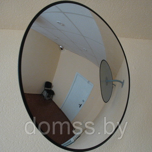 Зеркало для помещений круглое на гибком кронштейне 400мм обзорное - фото 3 - id-p88093927
