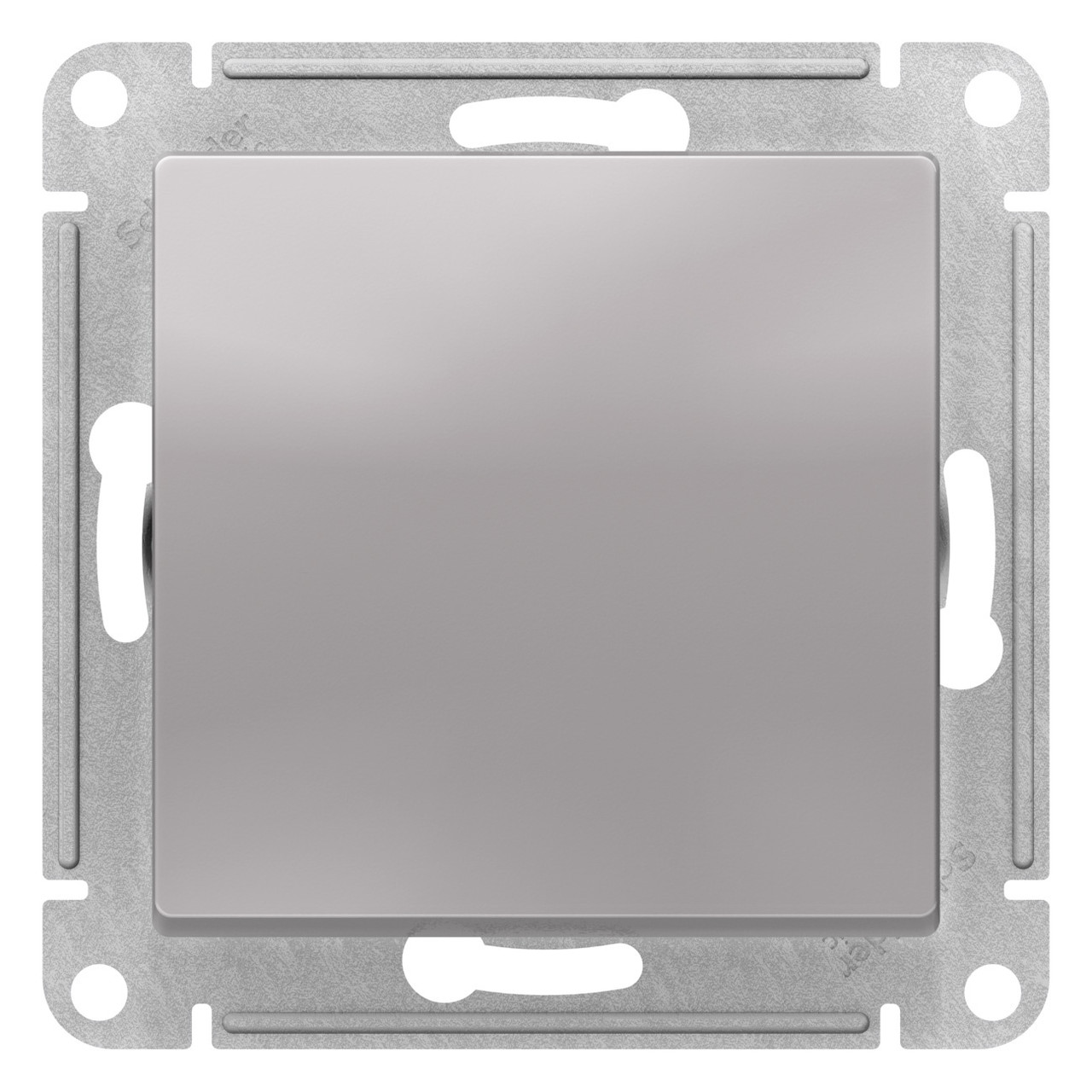 Выключатель одноклавишный, цвет Алюминий (Schneider Electric ATLAS DESIGN) - фото 1 - id-p88092463