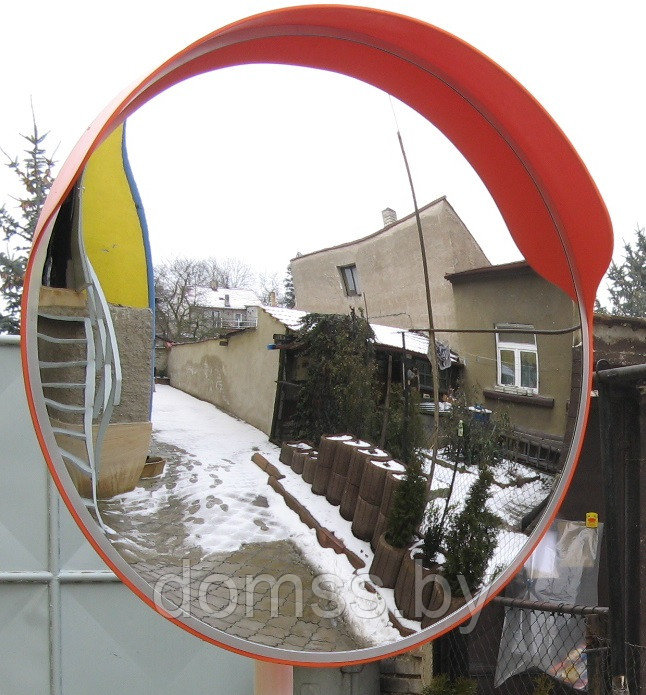 Зеркало сферическое уличное с козырьком 1200мм (ЗС-1200) - фото 4 - id-p77733728