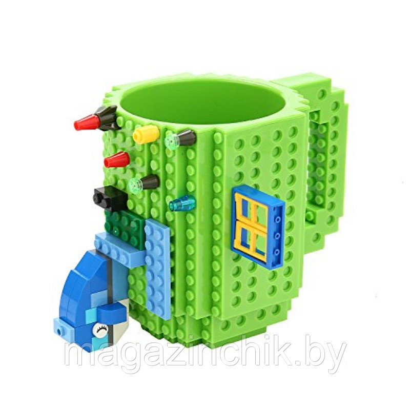 Кружка Лего зеленая, MUGGREEN, 340 мл - фото 1 - id-p88099081