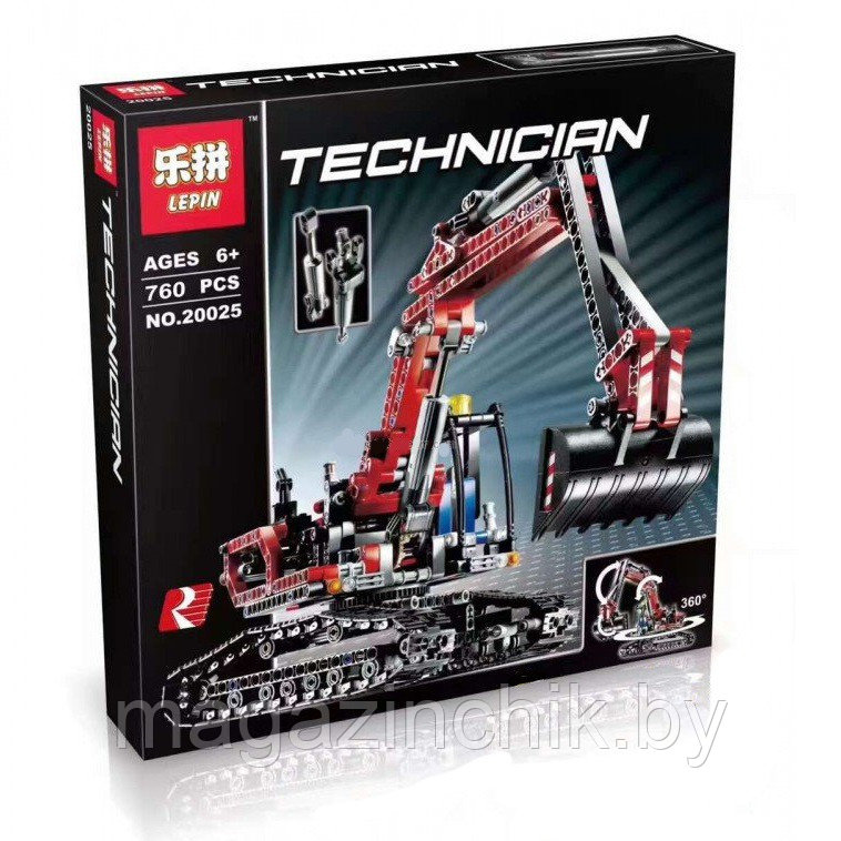 Конструктор Техник Экскаватор Lepin 20025 / 90022, аналог LEGO Technic 8294