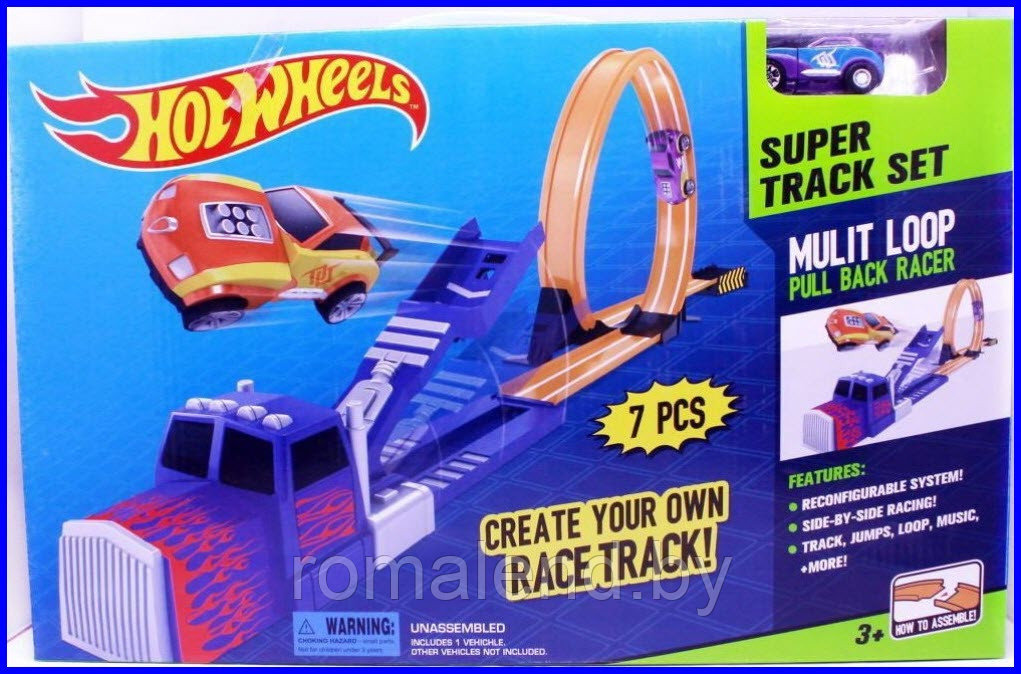 Автовоз Hot Wheels грузовик с катапультой и треком