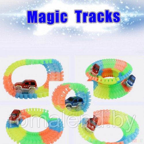 Святящаяся дорога Magic Tracks 56 деталей (узкая) - фото 2 - id-p88105619