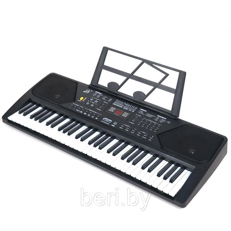 Детский синтезатор MQ-600UFB + USB, пианино, 61 клавиша, дисплей, микрофон, FM работает от сети - фото 2 - id-p88123743