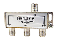 Делитель ТВ 1вход(F-гнездо) -3выхода (F-гнезда) 5-1000МГц "белый" - эко-эконом (только PCB)(АРБАКОМ)
