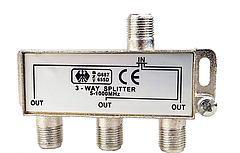 Делитель ТВ 1вход(F-гнездо) -3выхода (F-гнезда) 5-1000МГц "белый" - эко-эконом (только PCB)(АРБАКОМ)