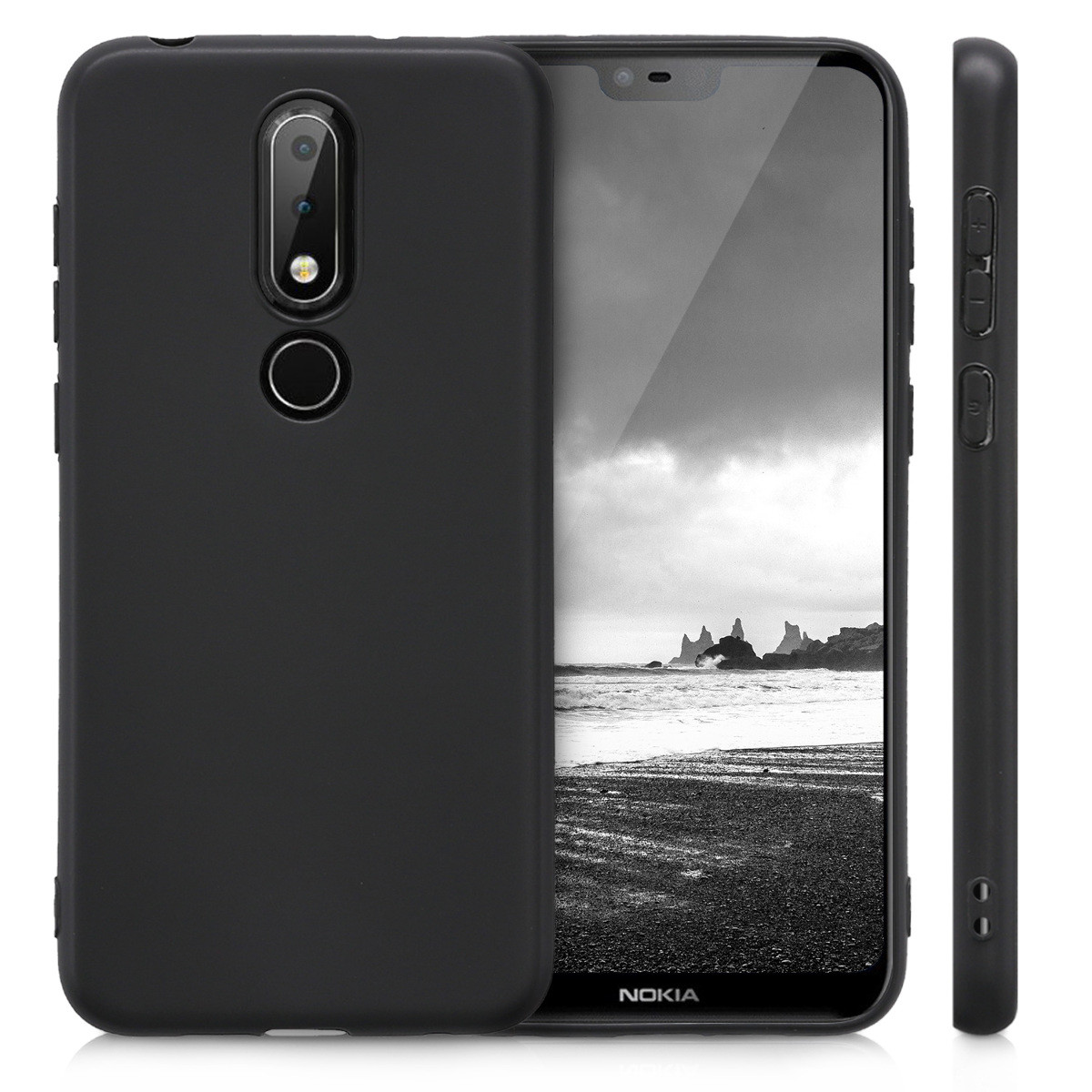 Чехол-накладка для Nokia 6.1 Plus 2018 (силикон) черный
