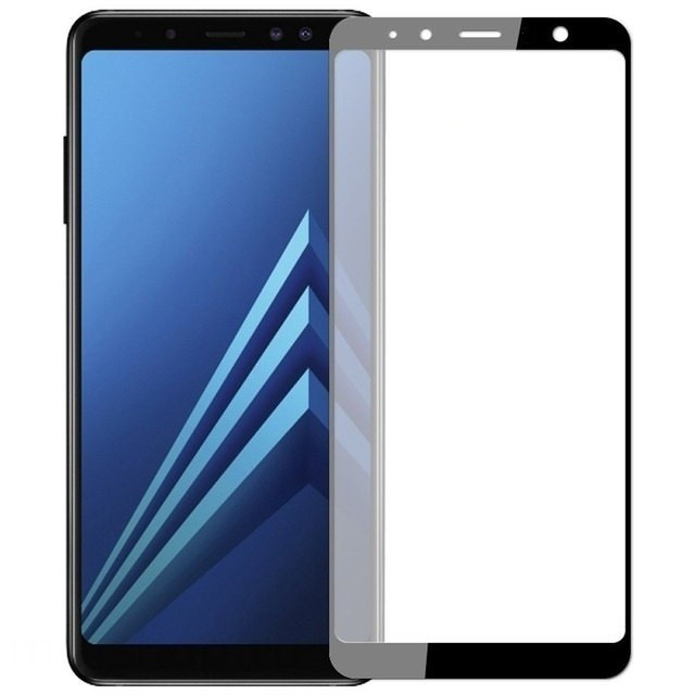 Защитное стекло Full-Screen для Samsung Galaxy A7 2018 / SM-A750 черный (5D-9D с полной проклейкой) - фото 2 - id-p88126957