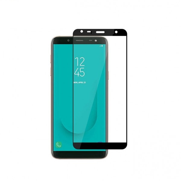Защитное стекло Full-Screen для Samsung Galaxy J4+ / J4 Plus (2018) SM-J415 черный (полноразмерное)