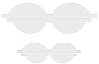 Набор шаблонов ''Очки" , ПЭТ 0,7 мм (1уп = 5наборов)