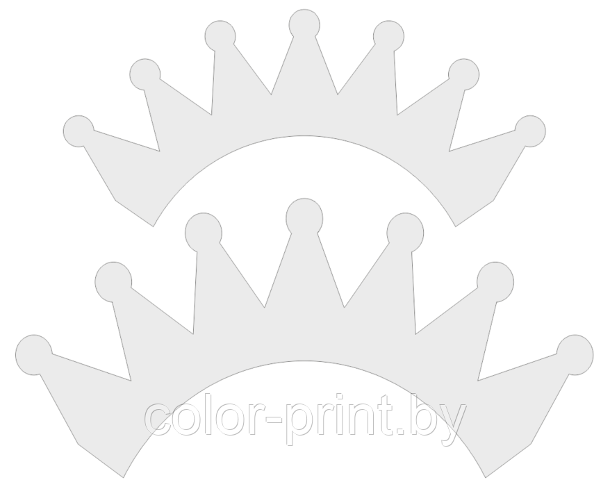 Набор шаблонов ''Корона" , ПЭТ 0,7 мм (1уп = 5наборов)