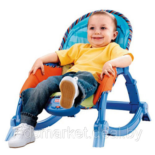 Детский шезлонг 3 в 1 "BABY MIX TT-130824-BLUE" (До18 кг! Музыка) - фото 5 - id-p88128462