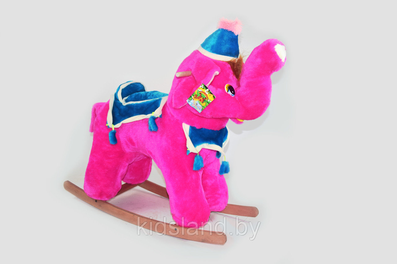 Слон-качалка набивной (розовый) - фото 2 - id-p69118270