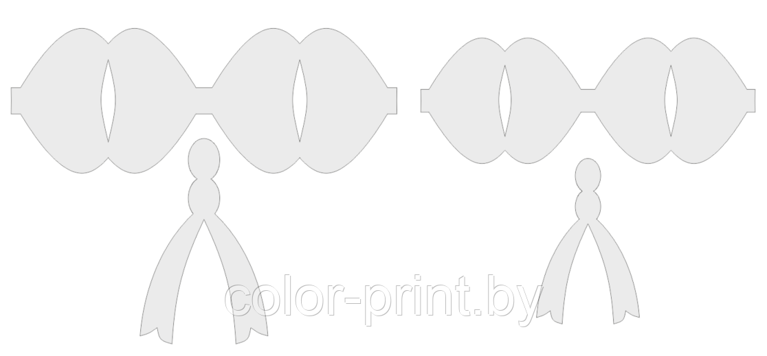 Набор шаблонов для бантиков, ПЭТ 0,7 мм (1уп = 5наборов)