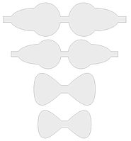 Набор шаблонов для бантиков, ПЭТ 0,7 мм (1уп = 5наборов)