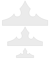 Набор шаблонов "Корона", ПЭТ 0,7 мм (1уп = 5наборов)