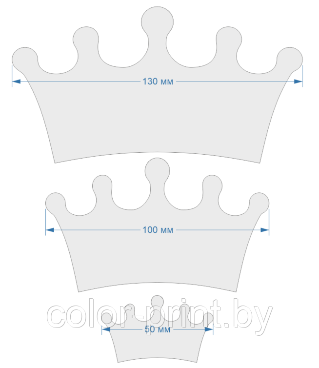 Набор шаблонов "Корона", ПЭТ 0,7 мм (1уп = 5наборов) - фото 2 - id-p88130176