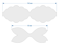 Набор шаблонов для бантиков , ПЭТ 0,7 мм (1уп = 5наборов) 140