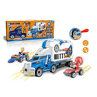 Ремонтный грузовик, фура, HY225K "Расти механик", грузовик с машинками 2 шт, игровой набор, муз, свет
