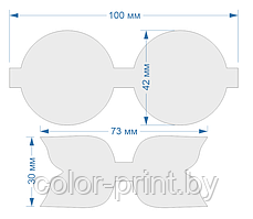 Набор шаблонов для бантиков , ПЭТ 0,7 мм (1уп = 5наборов) 100