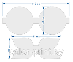 Набор шаблонов для бантиков , ПЭТ 0,7 мм (1уп = 5наборов) 110