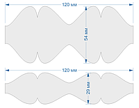Набор шаблонов для бантиков , ПЭТ 0,7 мм (1уп = 5наборов) 120