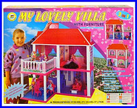 Двухэтажный домик для кукол барби My Lowely Villa
