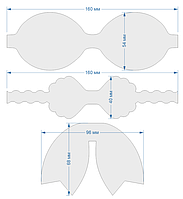 Набор шаблонов для бантиков , ПЭТ 0,7 мм (1уп = 5наборов) 160