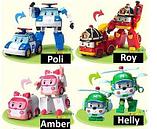 4 Машинки-трансформера Робокар Рой, Поли, Хелли, Эмбер (Robocar Poli), фото 2