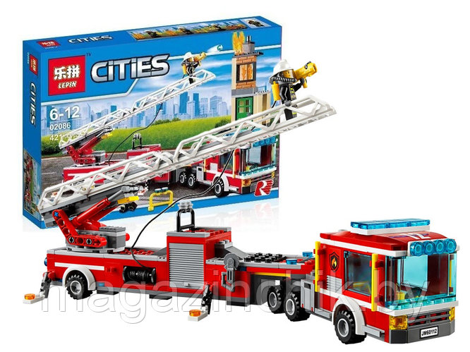 Лего Сити Пожарная машина LEPIN 02086, аналог 60112