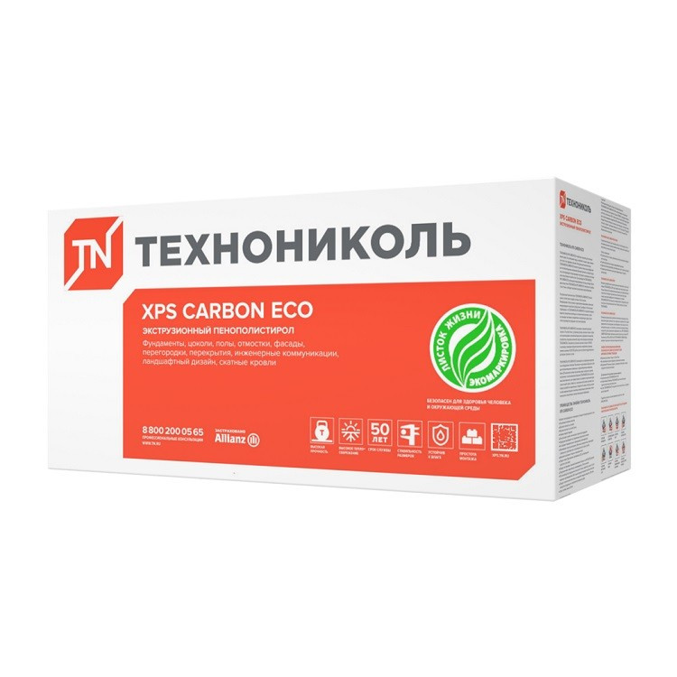 Экструдированный пенополистирол ТЕХНОНИКОЛЬ CARBON ECO 1180х580х100 мм, 4 плиты упак.